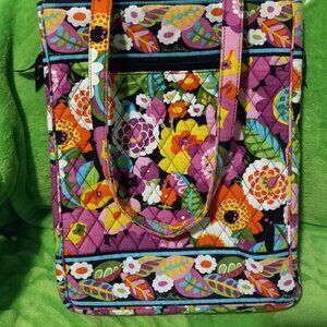 Vera Bradley Triple Compartment Laptop Tote in Va Va Bloom Pattern 12"x14"x2"